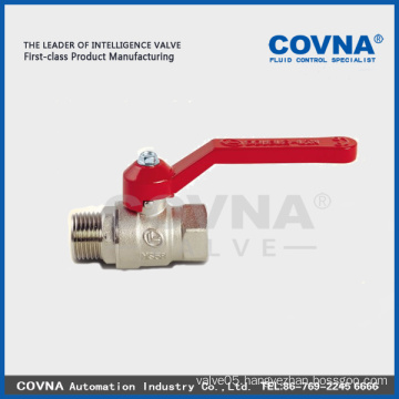 Ball valve full flow male/female threads aluminium handle LL1061